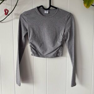 Aritzia TNA Gray Chill Malibu Cropped Longsleeve | XXS
